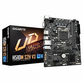 GIGABYTE H510M S2H V3, DDR4, SATA3, HDMI, USB3.2Gen1, LGA1200 mATX.