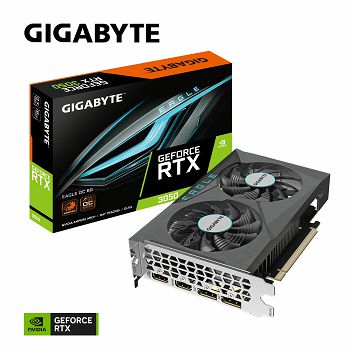 Graphics card GIGABYTE GeForce RTX 3050 EAGLE OC 6G, 6GB GDDR6, PCI-E 4.0
