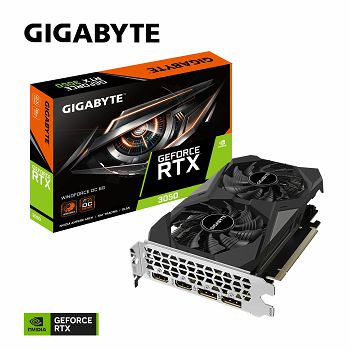 Graphics card GIGABYTE GeForce RTX 3050 WINDFORCE OC 6G, 6GB GDDR6, PCI-E 4.0
