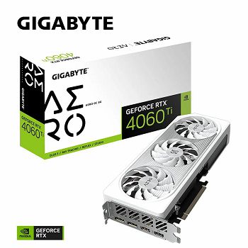 Graphics card GIGABYTE GeForce RTX 4060 Ti Aero OC 8G, 8GB GDDR6, PCI-E 4.0