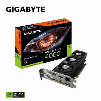 Graphics card GIGABYTE GeForce RTX 4060 OC Low Profile 8G, 8GB GDDR6, PCI-E 4.0