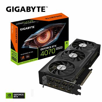 Graphics card GIGABYTE GeForce RTX 4070 SUPER WINDFORCE OC 12G, 12GB GDDR6X, PCI-E 4.0