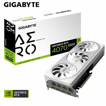 Graphics card GIGABYTE GeForce RTX 4070 SUPER AERO OC 12G, 12GB GDDR6X, PCI-E 4.0