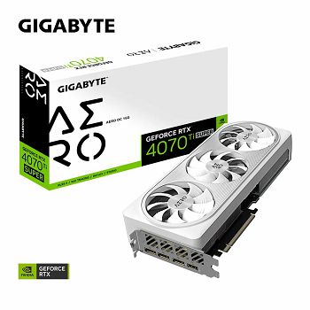 GIGABYTE GeForce RTX 4070 Ti SUPER AERO OC 16G Graphics Card, 16GB GDDR6X, PCI-E 4.0