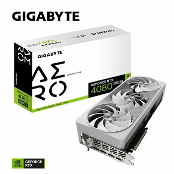 Graphics card GIGABYTE GeForce RTX 4080 SUPER AERO OC 16G, 16GB GDDR6X, PCI-E 4.0