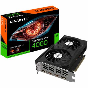 GIGABYTE NVIDIA GeForce RTX 4060 WINDFORCE OC 8G, GDDR6 8GB/128bit, PCI-E 4.0 x8, 1x8-pin, Retail