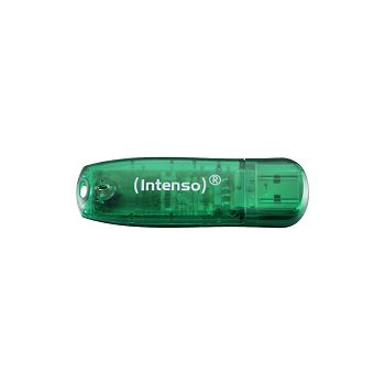 Intenso 8GB Rainbow Line USB 2.0 Memory Stick - Green