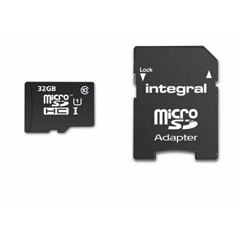 INTEGRAL 32GB SMARTPHONE &amp; TABLET MICRO SDHC class10 UHS-I U1 90MB / s MEMORY CARD + SD ADAPTER