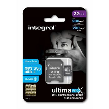 Integral 32GB microSDHC 280-240MB / s UHS-II V90