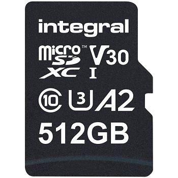 Integral 512GB Professional High Speed 180MB / s microSDXC V30 UHS-I U3