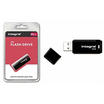 INTEGRAL BLACK 64GB USB2.0 memory stick