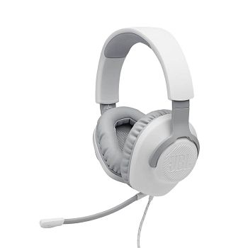 JBL Quantum 100 wired headphones, white