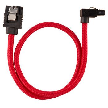 CORSAIR Premium sleeved SATA cable with 90° connector 2-pack - Red
 - CC-8900280