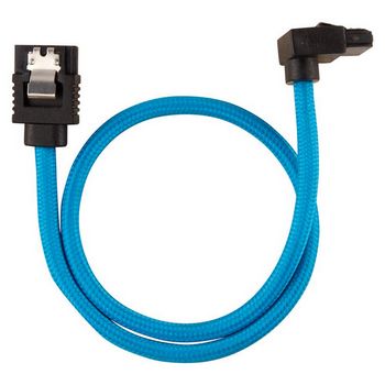 CORSAIR Premium sleeved SATA cable with 90° connector 2-pack - Blue
 - CC-8900281