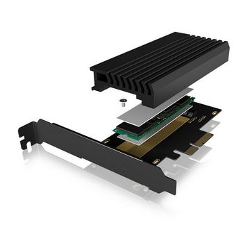 RaidSonic ICY BOX IB-PCI214M2-HSL - interface adapter - M.2 Card - PCIe 3.0 x4
 - IB-PCI214M2-HSL