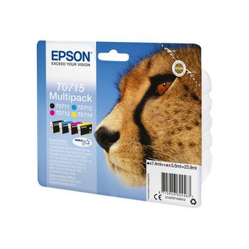 Epson T0715 Multipack - 4-pack - black, yellow, cyan, magenta - original - ink cartridge
 - C13T07154012