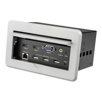 StarTech.com Conference Table Connectivity Pop up Box with AV and Data Ports - HDMI, VGA, DisplayPort to 4K HDMI Output (BOX4HDECP2) - mounting plate
 - BOX4HDECP2