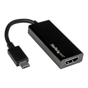StarTech.com USB-C to HDMI Video Adapter Converter - 4K 30Hz - Thunderbolt 3 Compatible - USB 3.1 Type-C to HDMI Monitor Travel Dongle Black (CDP2HD) - external video adapter - bla - CDP2HD