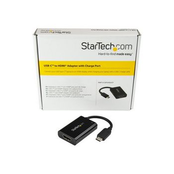 StarTech.com USB C to HDMI 2.0 Adapter 4K 60Hz with 60W Power Delivery Pass-Through Charging - USB Type-C to HDMI Video Converter - Black - external video adapter - black
 - CDP2HDUCP