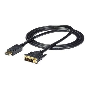 StarTech.com DisplayPort to DVI Cable - 6ft / 2m - 1920 x 1200 - M/M – DP to DVI Adapter Cable – Passive DisplayPort Monitor Cable (DP2DVI2MM6) - video adapter cable - DVI-D to Dis - DP2DVI2MM6