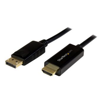 StarTech.com 3 ft (1 m) DisplayPort to HDMI Adapter Cable - 4K DisplayPort to HDMI Converter Cable - Computer Monitor Cable (DP2HDMM1MB) - video cable - DisplayPort / HDMI - 1 m
 - DP2HDMM1MB