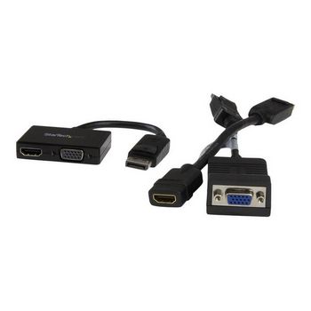 StarTech.com 2 in 1 Displayport Adapter - DisplayPort to HDMI or VGA - DisplayPort Adapter - 1920x1200 - Travel Adapter (DP2HDVGA) - video converter - black
 - DP2HDVGA