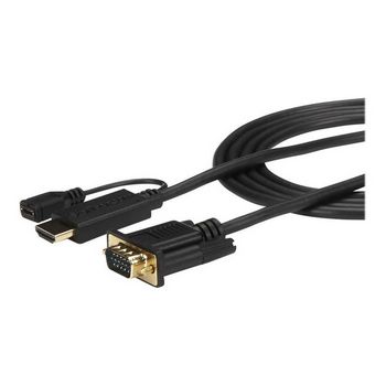 StarTech.com HDMI to VGA Cable – 6ft 2m - 1080p – Active Conversion – HDMI to VGA Adapter Cable for Your VGA Monitor / Display (HD2VGAMM6) - video converter - black
 - HD2VGAMM6