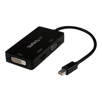StarTech.com 3 in 1 Mini DisplayPort Adapter - 1080p - Mini DP / Thunderbolt to HDMI / VGA / DVI Splitter for Your Monitor (MDP2VGDVHD) - video converter - black
 - MDP2VGDVHD