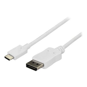 StarTech.com 6ft/1.8m USB C to DisplayPort 1.2 Cable 4K 60Hz - USB Type-C to DP Video Adapter Monitor Cable HBR2 - TB3 Compatible - White - external video adapter - STM32F072CBU6 - - CDP2DPMM6W