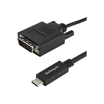 StarTech.com 3.3 ft / 1 m USB-C to DVI Cable - USB Type-C Video Adapter Cable - 1920 x 1200 - Black (CDP2DVIMM1MB) - external video adapter
 - CDP2DVIMM1MB