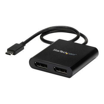 StarTech.com 2-Port Multi Monitor Adapter - USB-C to DisplayPort 1.2 Video Splitter - USB-C to Dual DP MST Hub - TB3 Compatible - Windows - external video adapter
 - MSTCDP122DP