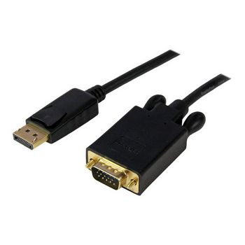 StarTech.com 10 ft DisplayPort to VGA Adapter Cable - DP to VGA Video Converter - Active DisplayPort to VGA Cable for PC 1920x1200 - Black (DP2VGAMM10B) - DisplayPort cable - 3.05  - DP2VGAMM10B