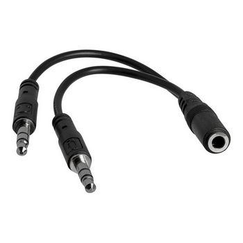 StarTech.com 3.5mm 4 Position to 2x 3 Position 3.5mm Headset Splitter Adapter - F/M - 3.5mm headset Adapter Cable (MUYHSFMM) - headset splitter
 - MUYHSFMM