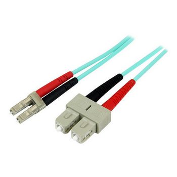 StarTech.com 2m Fiber Optic Cable - 10 Gb Aqua - Multimode Duplex 50/125 - LSZH - LC/SC - OM3 - LC to SC Fiber Patch Cable (A50FBLCSC2) - patch cable - 2 m - aqua
 - A50FBLCSC2