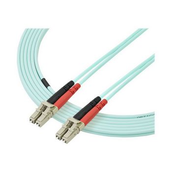 StarTech.com 3m Fiber Optic Cable - 10 Gb Aqua - Multimode Duplex 50/125 - LSZH - LC/LC - OM3 - LC to LC Fiber Patch Cable - patch cable - 3 m - aqua
 - A50FBLCLC3