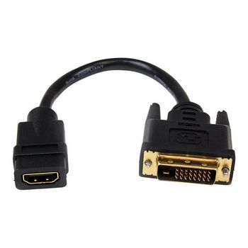 StarTech.com 8in HDMI to DVI-D Video Cable Adapter - HDMI Female to DVI Male - HDMI to DVI Dongle Adapter Cable (HDDVIFM8IN) - video adapter - HDMI / DVI - 20.32 cm
 - HDDVIFM8IN