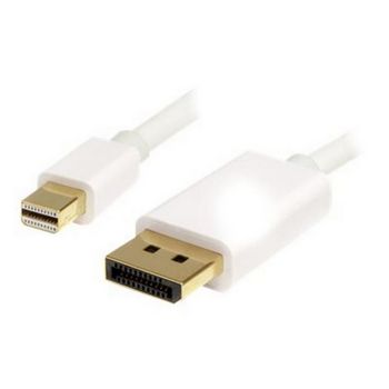 StarTech.com 2m 6 ft White Mini DisplayPort to DisplayPort 1.2 Adapter Cable M/M - DisplayPort 4k with HBR2 support - Mini DP to DP Cable (MDP2DPMM2MW) - DisplayPort cable - 2 m
 - MDP2DPMM2MW