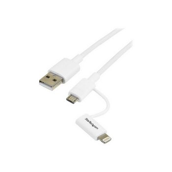 StarTech.com cable - Apple Lightning/Micro USB/USB - 1 m
 - LTUB1MWH