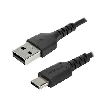 StarTech.com 2m USB A to USB C Charging Cable - Durable Fast Charge &amp; Sync USB 2.0 to USB Type C Data Cord - Aramid Fiber M/M 60W Black - USB-C cable - 2 m
 - RUSB2AC2MB