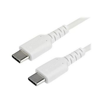 StarTech.com 2m USB C Charging Cable - Durable Fast Charge &amp; Sync USB 3.1 Type C to C Charger Cord - TPE Jacket Aramid Fiber M/M 60W White - USB-C cable - 2 m
 - RUSB2CC2MW