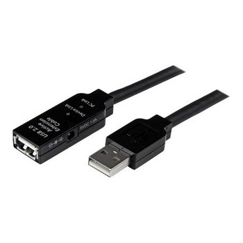 StarTech.com 10m USB 2.0 Active Extension Cable M/F - 10 meter USB 2.0 Repeater / Extender Cable USB A (M) to USB A (F) 10 m Black - 3 ft (USB2AAEXT10M) - USB extension cable - 10  - USB2AAEXT10M