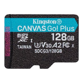 Kingston Flash Memory Card Canvas Go Plus - microSDXC UHS-I - 128 GB
 - SDCG3/128GBSP