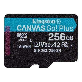 Kingston Canvas Go! Plus - flash memory card - 256 GB - microSDXC UHS-I
 - SDCG3/256GBSP