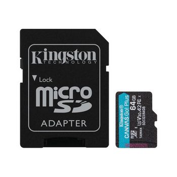 Kingston Canvas Go! Plus - flash memory card - 64 GB - microSDXC UHS-I
 - SDCG3/64GB