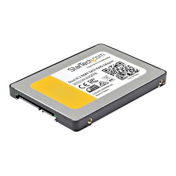 StarTech.com Dual M.2 SATA Adapter with RAID - 2x M.2 SSDs to 2.5in SATA (6Gbps) RAID Adapter Converter with TRIM Support (25S22M2NGFFR) - storage controller (RAID) - M.2 Card - SA - 25S22M2NGFFR