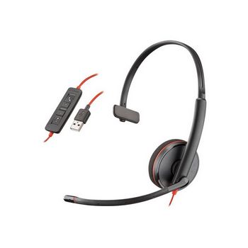 Poly On-Ear Headset Blackwire 3210 USB-A
 - 209744-201