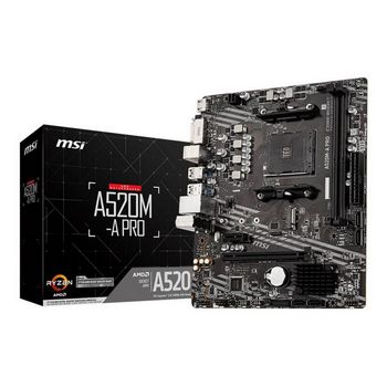 MSI A520M-A PRO - motherboard - micro ATX - Socket AM4 - AMD A520
 - 7C96-001R