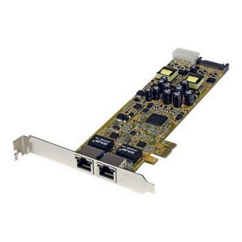 StarTech.com Dual Port PCI Express Gigabit Ethernet Network Card Adapter - 2 Port PCIe NIC 10/100/100 Server Adapter with PoE PSE (ST2000PEXPSE) - network adapter - PCIe - Gigabit  - ST2000PEXPSE