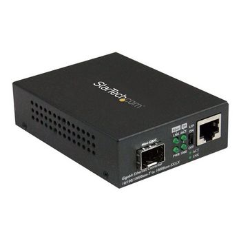 StarTech.com Multimode / Single Mode Fiber Media Converter - Open SFP Slot - 10/100/1000Mbps RJ45 Port - LFP Supported - IEEE 802.1q Tag VLAN - (MCM1110SFP) - fiber media converter - MCM1110SFP