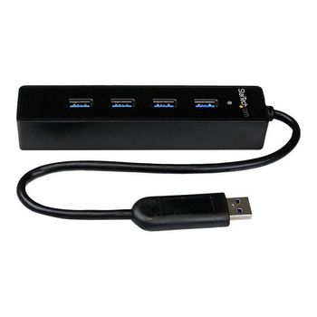 StarTech.com 4-Port USB 3.0 Hub with Built-in Cable - SuperSpeed Laptop USB Hub - Portable USB Splitter - Mini USB Hub (ST4300PBU3) - hub - 4 ports
 - ST4300PBU3